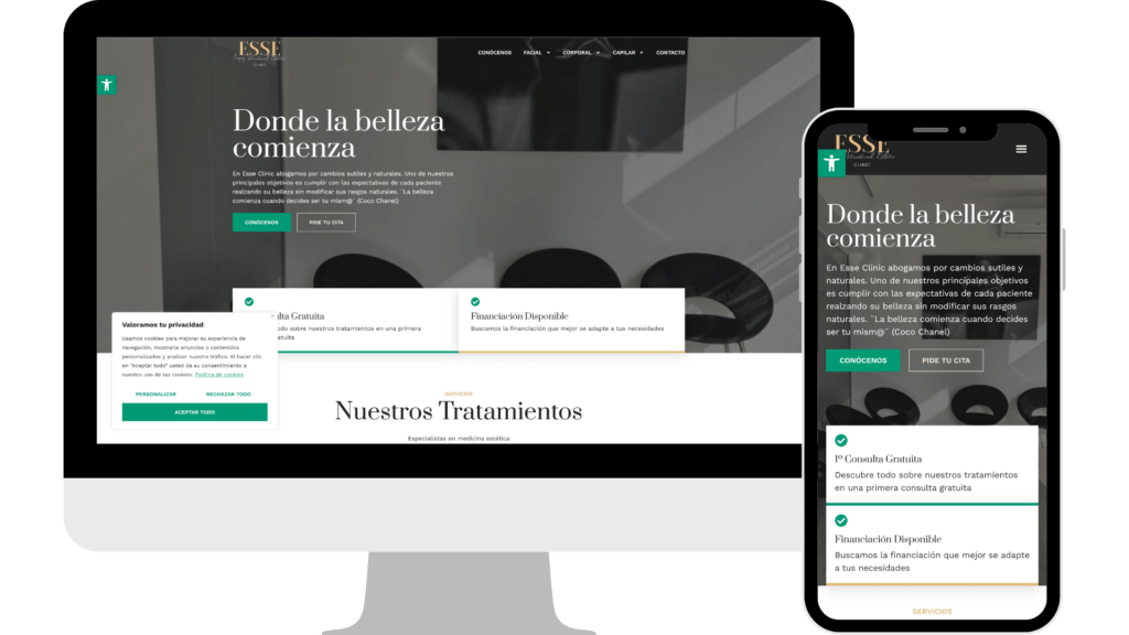 Diseño web esse clinic