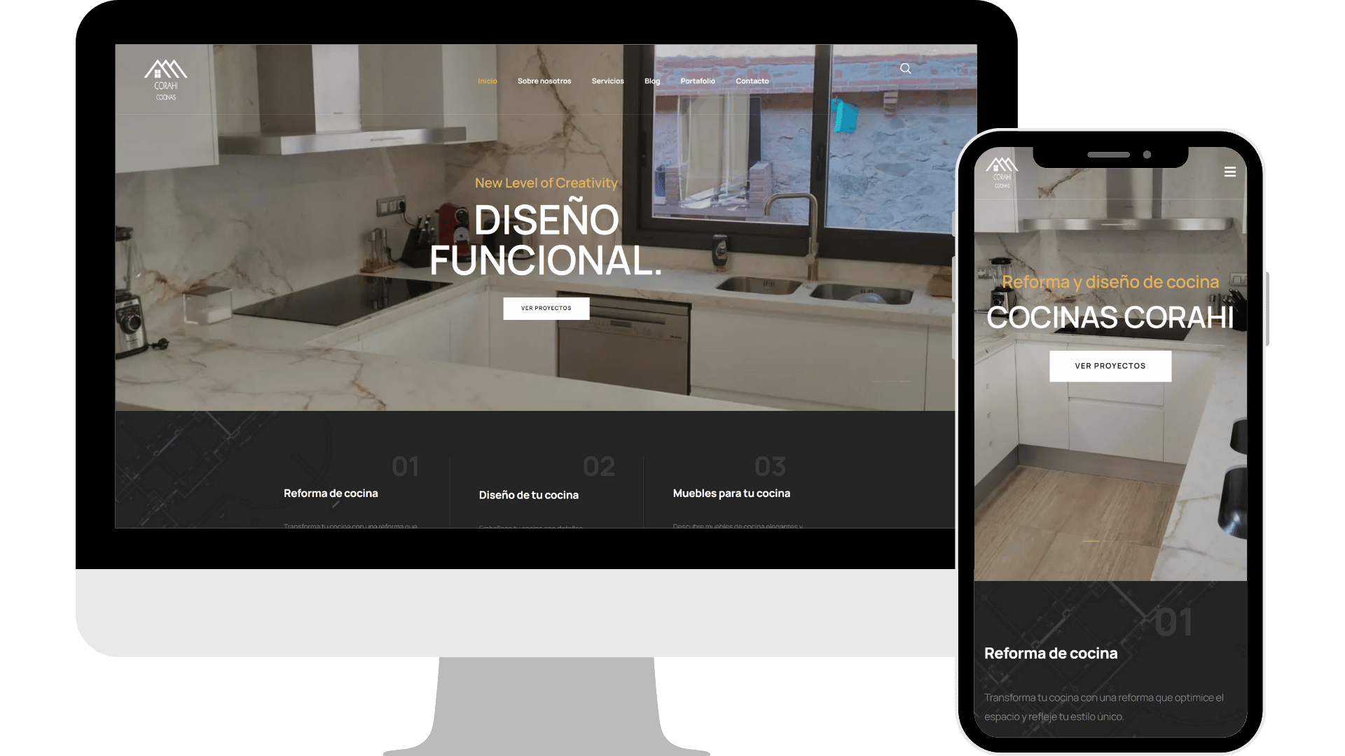 Diseño web Cocinas Corahi